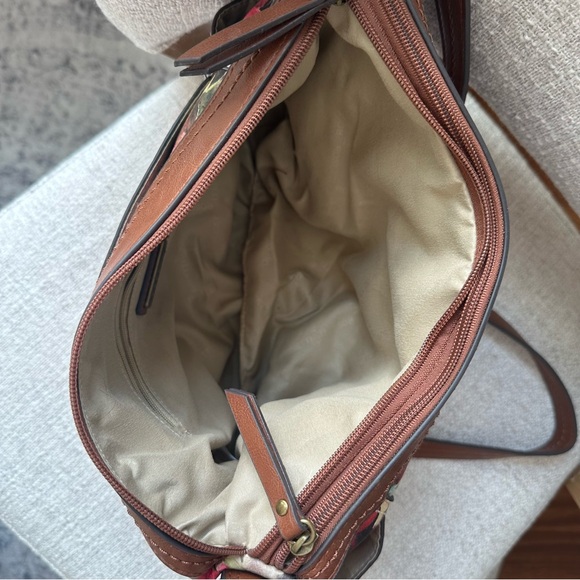 ROSETTI bag SHOULDER BAG Greenwich FLORAL handbag FALL inspired red brown multi - Picture 9 of 11